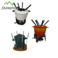 Induction Cast Iron Cheese Fondue Set